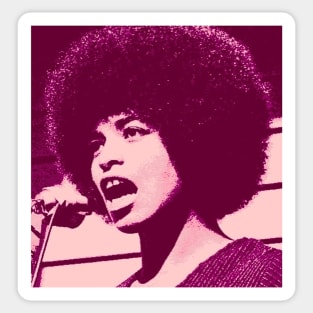 Angela Davis - Superstar in Plum Sticker